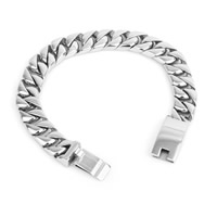 Stainless Steel Bracelet & twist oval chain original color 12mm Sold By Lot
