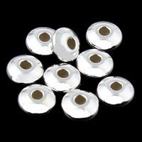 925 Sterling Silver Spacer Bead, Rondelle, plated, more colors for choice, 4x2mm, Hole:Approx 1mm, 50PCs/Bag, Sold By Bag