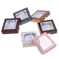 Cardboard Bracelet Box with Satin Ribbon Square mixed colors Sold By Lot