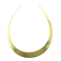 Edelstahl -Kragen-Halskette, 304 Edelstahl, goldfarben plattiert, 14mm, Innendurchmesser:ca. 94x131mm, Länge ca. 13 ZollInch, 3PCs/Menge, verkauft von Menge