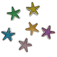 Tibetan Style European Beads, Starfish, platinum color plated, without troll & enamel, more colors for choice, nickel, lead & cadmium free, 11x10x8mm, Hole:Approx 5mm, 100PCs/Lot, Sold By Lot
