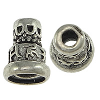 Brass Bead Cap, antique silver color plated, Buddhist jewelry & om mani padme hum, nickel, lead & cadmium free, 9x10.70mm, Hole:Approx 3.8mm, 2.6mm, 100PCs/Lot, Sold By Lot