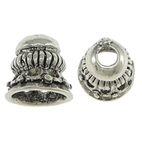 Brass Bead Cap, antique silver color plated, nickel, lead & cadmium free, 10x9mm, Hole:Approx 6mm, 3mm, 50PCs/Lot, Sold By Lot