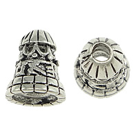 Brass Bead Cap, antique silver color plated, nickel, lead & cadmium free, 8x10mm, Hole:Approx 3.5mm, 2mm, 50PCs/Lot, Sold By Lot