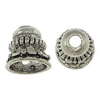 Brass Bead Cap, antique silver color plated, nickel, lead & cadmium free, 9.50x9.20mm, Hole:Approx 5.5mm, 3mm, 100PCs/Lot, Sold By Lot