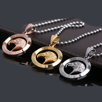 Stainless Steel Pendants 316L Stainless Steel Flat Round plated 26mm Approx Sold By Lot