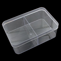 Jewelry Beads Container, Acrylic, Rectangle, transparent, 144x215x80mm, Sold By PC