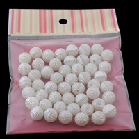 ABS-Kunststoff-Perlen, ABS Kunststoff, rund, Nachahmung Perle, weiß, 10mm, 100x170mm, Bohrung:ca. 1mm, 50PCs/Tasche, verkauft von Tasche