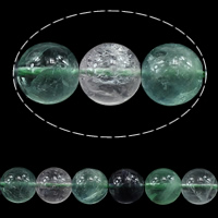 grøn fluorit Bead, Runde, forskellig størrelse for valg, Solgt af Lot
