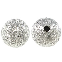 Brass Jewelry Beads, Round, platinum color plated, flower cut & stardust, nickel, lead & cadmium free, 10mm, Hole:Approx 2mm, 100PCs/Lot, Sold By Lot