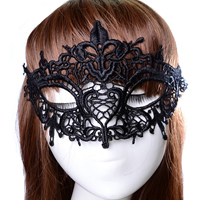 Máscara gótica de ojos, Encaje, estilo gótico, Negro, 200x100mm, longitud:aproximado 23.6 Inch, 20PCs/Grupo, Vendido por Grupo