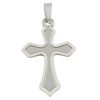Stainless Steel Cross Pendants original color Approx Sold By Bag