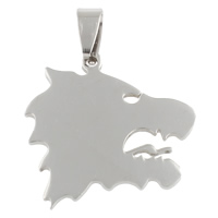 Stainless Steel Animal Pendants, original color, 29x29x1.50mm, Hole:Approx 4x7mm, 10PCs/Bag, Sold By Bag