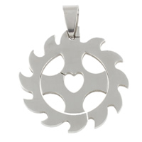 Stainless Steel Flower Pendant original color Approx Sold By Bag