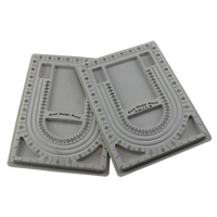 Placa de Design do grânulo, plástico, diferente estilo de embalagem para a escolha & misto, cinza, 240x325x15mm, vendido por Lot