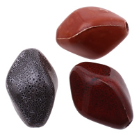 Glasierte Porzellan Perlen, oval, glaciert, gemischte Farben, 25-26mm, 35-36mm, Bohrung:ca. 5mm, 100PCs/Tasche, verkauft von Tasche