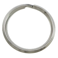 Ruostumaton teräs Split Ring, Donitsi, alkuperäinen väri, 30x30x3.50mm, Reikä:N. 25mm, 500PC/erä, Myymät erä