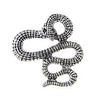 Tibetan Style Animal Pendants, Snake, antique silver color plated, nickel, lead & cadmium free, 34x36x6mm, Hole:Approx 5mm, 100PCs/Lot, Sold By Lot
