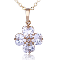 Gets® Jewelry Pendant Brass Flower 18K gold plated with cubic zirconia & faceted nickel lead & cadmium free Approx 3-5mm Sold By PC