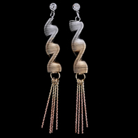 Gets® Jewelry Earring, Brass, stainless steel post pin, plated, with rhinestone, nickel, lead & cadmium free, 10mm, 40mm, 60mm, Sold By Pair