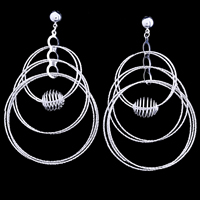 Gets® Jewelry Earring Brass stainless steel post pin Donut platinum plated nickel lead & cadmium free Sold By Pair
