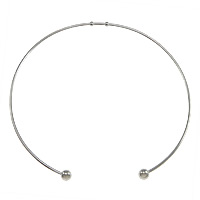 Fashion Choker Necklace, Stainless Steel, original color, 4mm, 2mm, 8mm, Inner Diameter:Approx 135x132mm, Length:Approx 17 Inch, 50PCs/Lot, Sold By Lot