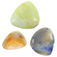 Mixed Agate Pendant, 33-53mm, 29-54mm, Hole:Approx 1mm, 20PCs/Bag, Sold By Bag