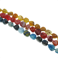 Natural Crackle Agate Beads, more colors for choice, 9x18mm-15x19mm, Hole:Approx 1mm, Approx 28PCs/Strand, Sold Per Approx 18.5 Inch Strand