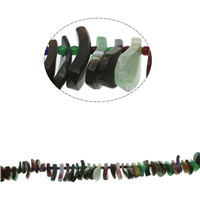 Natural Crackle Agate Beads, faceted, mixed colors, 10x9x10mm, 38x9x20mm, Hole:Approx 1mm, Approx 51PCs/Strand, Sold Per Approx 15.7 Inch Strand