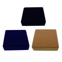 Velvet Necklace Box, Velveteen, with Cardboard, Square, more colors for choice, 195x45mm, Sold By PC