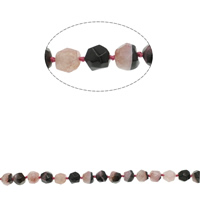 Zwei Ton Achat Perlen, Zweifarbiger Achat, facettierte, 15x16mm, Bohrung:ca. 1mm, ca. 25PCs/Strang, verkauft per ca. 15.7 ZollInch Strang