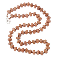 Goldstone Necklace with Nylon Cord zinc alloy lobster clasp Rondelle Sold Per Approx 18 Inch Strand