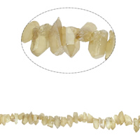 Natural Citrine Beads, Nuggets, November Birthstone, 15x8x7mm-26x9x8mm, Hole:Approx 1mm, Approx 46PCs/Strand, Sold Per Approx 15.3 Inch Strand
