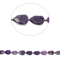Natural Crackle Agate Beads, Teardrop, faceted, purple, 23x34x12mm, Hole:Approx 1mm, Approx 11PCs/Strand, Sold Per Approx 16.5 Inch Strand