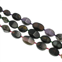 Natural Crackle Agate Beads, graduated beads & faceted, 10x14x7mm-20x30x15mm, Hole:Approx 1mm, Approx 21PCs/Strand, Sold Per Approx 18.1 Inch Strand