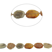 Agate Beads, faceted, 33x40x12mm-33x48x11mm, Hole:Approx 1mm, Approx 8PCs/Strand, Sold Per Approx 15.7 Inch Strand