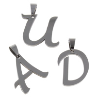 Stainless Steel Letter Pendants original color Approx Sold By Bag