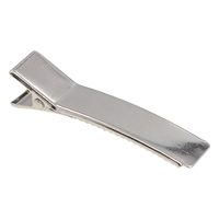 Iron Hair Clip Findings, platinum color plated, lead & cadmium free, 48.50x11x2mm, 1000PCs/Bag, Sold By Bag