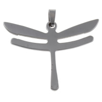Stainless Steel Animal Pendants, Dragonfly, original color, 55x43x1.50mm, Hole:Approx 4x8mm, 10PCs/Bag, Sold By Bag