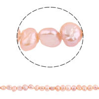 Barock kultivierten Süßwassersee Perlen, Natürliche kultivierte Süßwasserperlen, natürlich, Rosa, 3-4mm, Bohrung:ca. 0.8mm, verkauft per ca. 14.3 ZollInch Strang