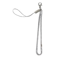 Mobile Phone Lanyard Brass platinum color plated nickel lead & cadmium free 115mm 0.8mm 2.5mm Sold By Lot