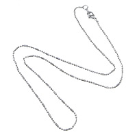 Brass Necklace Chain, platinum color plated, ball chain, nickel, lead & cadmium free, 1.50mm, Length:Approx 17 Inch, 50Strands/Lot, Sold By Lot