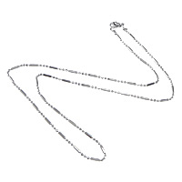 Brass Necklace Chain, platinum color plated, ball chain, nickel, lead & cadmium free, 1.50mm, Length:Approx 18 Inch, 50Strands/Lot, Sold By Lot