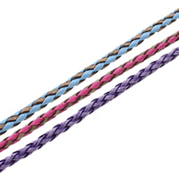 Leather Cord PU Leather braided 5mm Sold By Bag