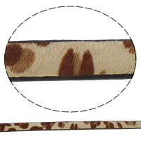 Cowhide Cord, with horse hair, 11x2.5mm, 50Strands/Bag, 1m/Strand, Sold By Bag
