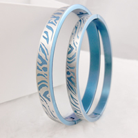 Titanium Steel Couple Bangle, plated, different styles for choice & two tone, 5PCs/Lot, Sold By Lot