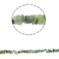 Βρύα φυσικό Agate χάντρες, Moss Agate, Chips, 5-8mm, Τρύπα:Περίπου 0.8mm, Περίπου 260PCs/Strand, Sold Per Περίπου 34.6 inch Strand