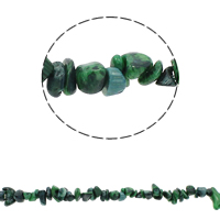 Gemstone Chips, green, 5-8mm, Hole:Approx 0.8mm, Approx 260PCs/Strand, Sold Per Approx 33 Inch Strand