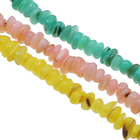 Perles de coquille colore naturelle, coquille d'eau douce, plus de couleurs à choisir, 8-10mm, Trou:Environ 0.8mm, Environ 100PC/brin, Vendu par Environ 15 pouce brin