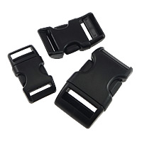 Plastic Side Release Buckle, different size for choice, black, 200PCs/Lot, Sold By Lot
